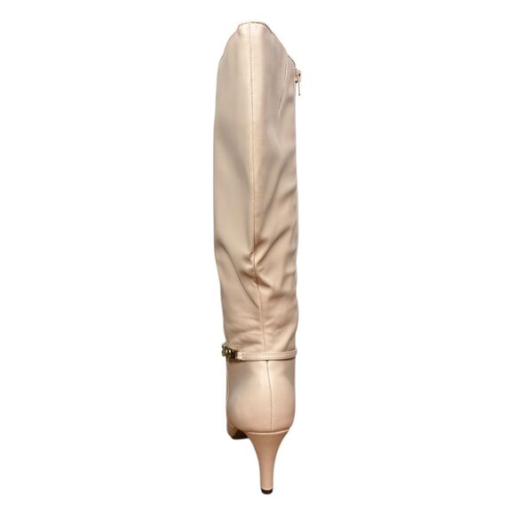 Karen Scott Womens Hanna Faux Leather Knee-High Boots | White | 8.5 M Wide Calf - Picture 7 of 8